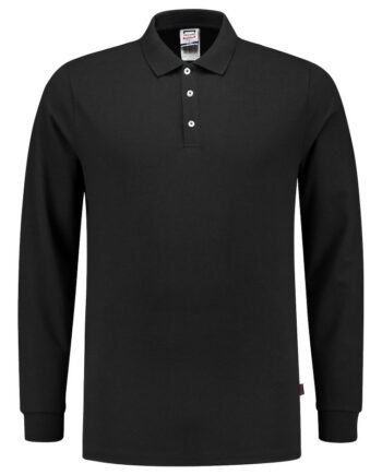 TRICORP CASUAL 201017BlackXXS Poloshirt Fitted 210 Gram Lange Mouw