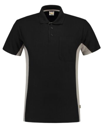 TRICORP WORKWEAR 202002BlackGreyXXL Poloshirt Bicolor Borstzak