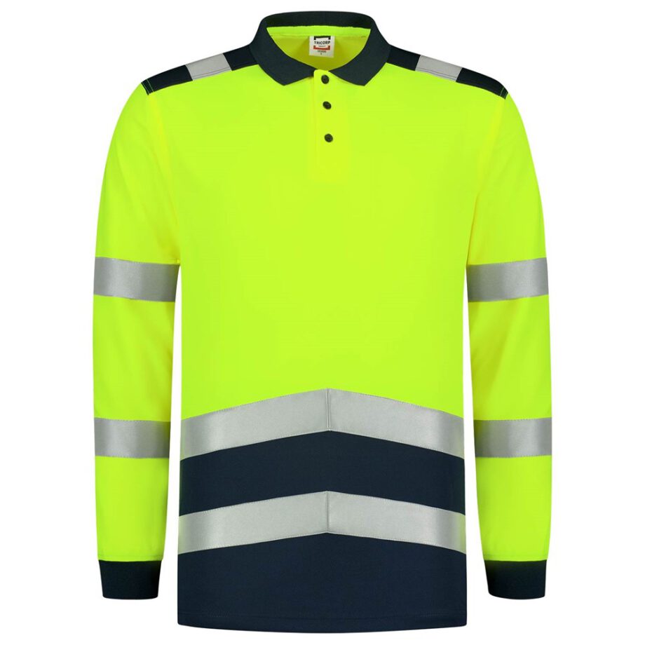 TRICORP SAFETY 203008YellowinkXXL Poloshirt High Vis Bicolor Lange Mouw