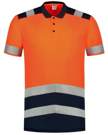 TRICORP SAFETY 203007OrangeInkXXL Poloshirt High Vis Bicolor